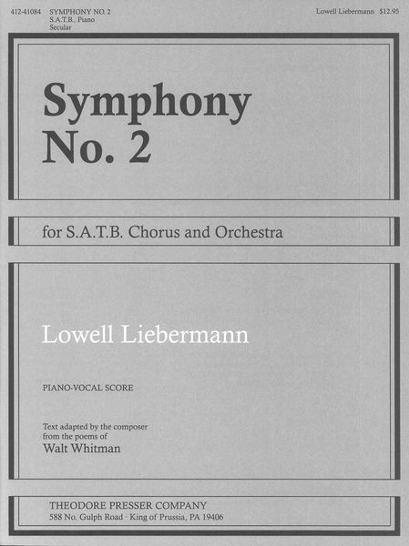Symphony No. 2 : For SATB Chorus and Orchestra - Piano-Vocal Score.