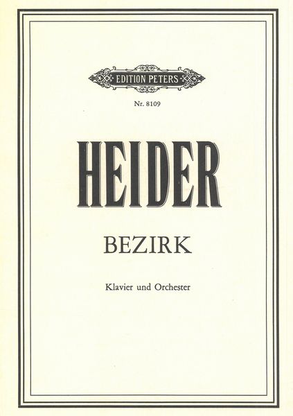 Bezirk : Für Klavier und Orchester.