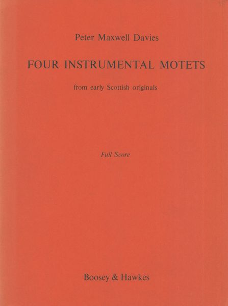 Four Instrumental Motets From Early Scottish Originals.