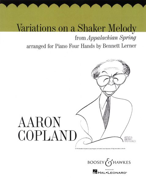 Variations On A Shaker Melody : From Appalachian Spring - arranged For Piano, 4 Hands.