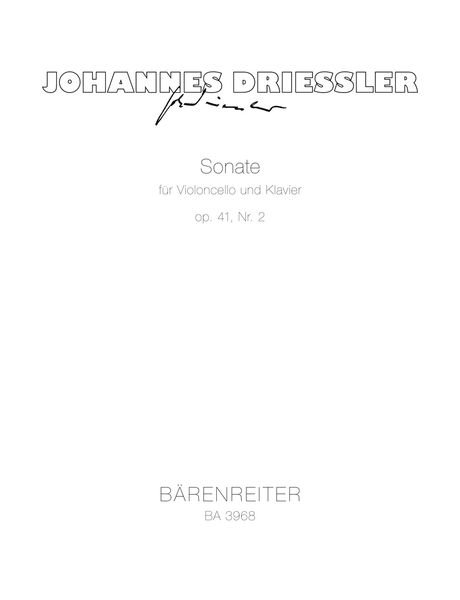 Sonate, Op. 41 No. 2 : Für Violoncello und Klavier.