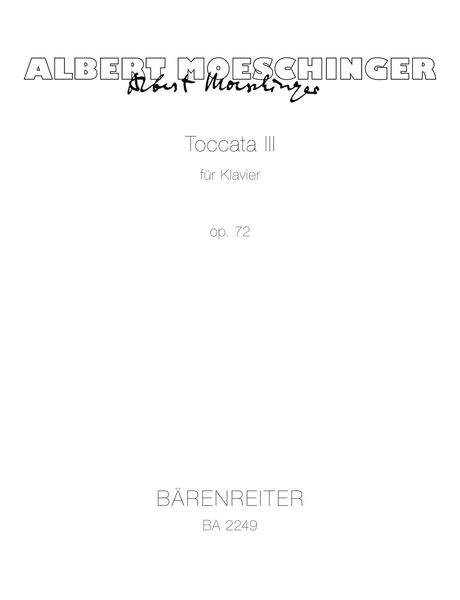 Toccata III : Für Klavier, Op. 72.