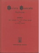 Rivista Musicale Italiana : Indici Dei Volumi I A XX (1894-1913).