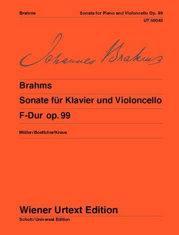 Sonata In F Major, Op. 99 : For Cello and Piano / edited by Hans-Christian Müller.