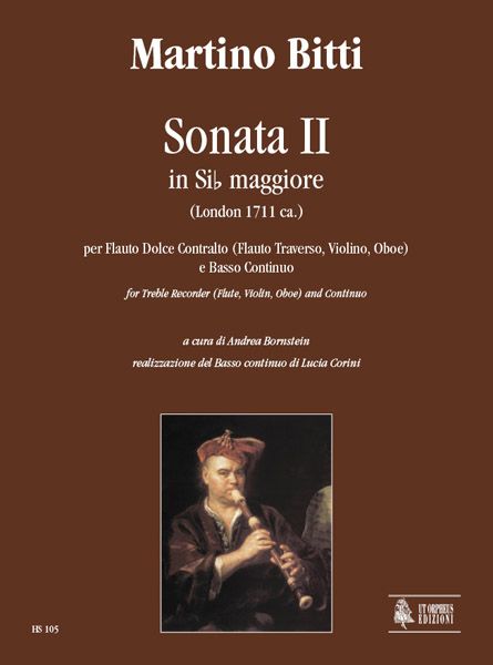 Sonata II In Si Bemolle Maggiore (London 1711 Ca.) : Per Flauto Dolce Contralto E Basso Continuo.