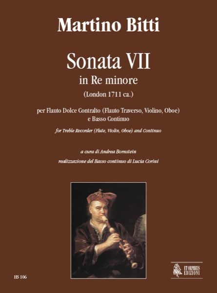 Sonata VII In Re Minore (London 1711 Ca.) : Per Flauto Dolce Contralto E Basso Continuo.