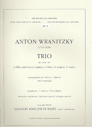 Trio : For Two Oboes and English Horn In C Major - First Edition.