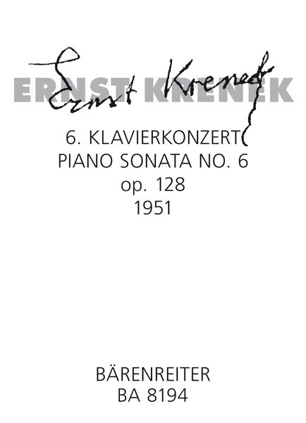 Sonata No. 6, Op. 128 : For Piano (1951).