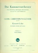 Konzert In G-Dur : Für Querflöte, Streicher und Continuo.