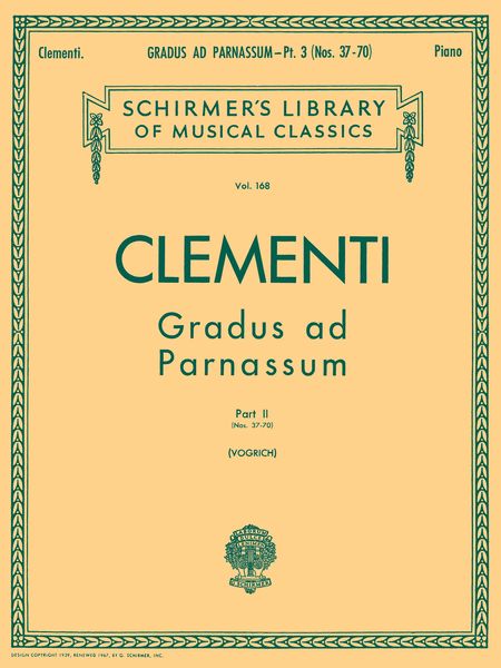 Gradus Ad Parnassum, Book 2 : For Piano / Arranger: Max Vogrich.