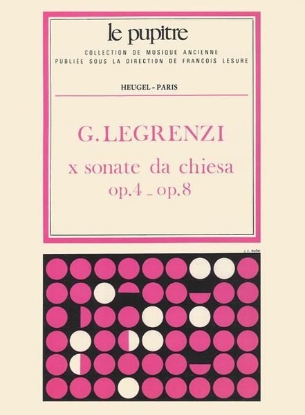 Sonata Da Chiesa, Op. 4-8 : Pour Deux Violons, Violoncelle Et Orgue / edited by Albert Seay.