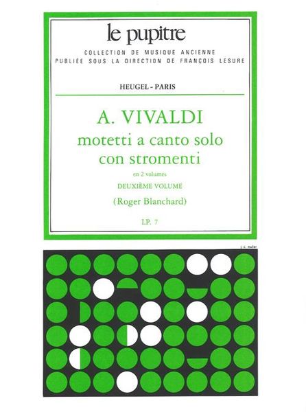Motetti A Canto Solo Con Stromenti, 2 / edited by Roger Blanchard.