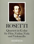 Quartett G-Dur : Für Flöte, Violine, Viola, und Cello / edited by Eberhard Buschmann.