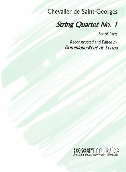 String Quartet No. 1 In G Major / edited by Dominique-Rene De Lerma.