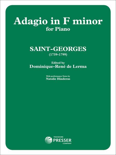 Adagio In F Minor : For Piano / edited by Dominique-Rene De Lerma.