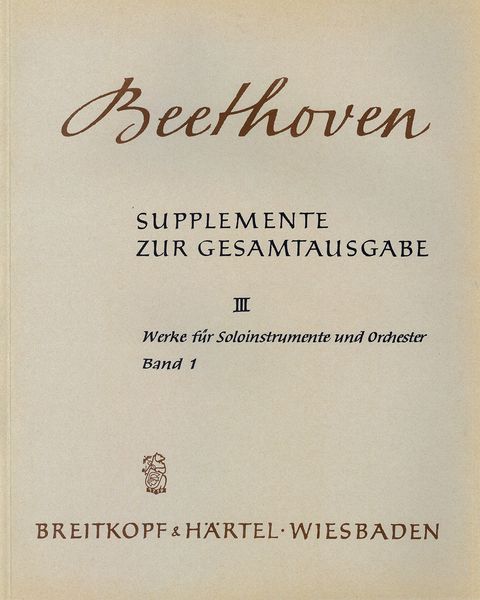 Werke Für Soloinstrumente und Orchester, Vol. 1.