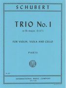 Trio No. 1 In B Flat Major : For Violin, Viola and Violoncello.
