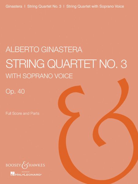 String Quartet No. 3, Op. 40 : With Soprano Voice.