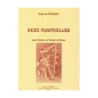 Deux Aquarelles : Pour Harpe Ou Harpe Celtique.
