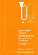 Sonata In D-Dur : Für Posaune Oder Horn und Generalbass / herausgegeben von Hrost Wetzlar.