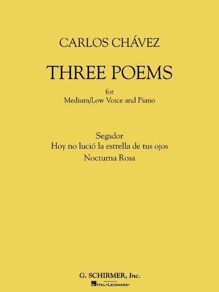 Three Poems : For Medium/Low Voice and Piano.