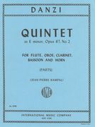 Quintet In E Minor, Op. 67 No. 2 : For Flute, Oboe, Clarinet, Bassoon and Horn.