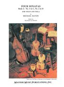 Four Sonatas, Book 1: No. 1 In C, No. 2 In D For Violin and Viola / edited by Wilhelm Altmann.