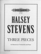 Three Pieces : For Bassoon (Or Violoncello) And Piano.