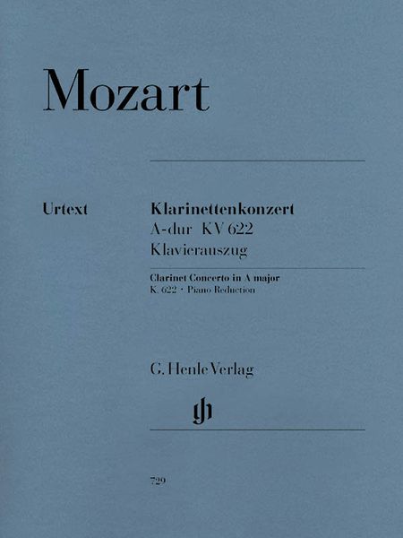 Concerto In A Major, K. 622 : For Clarinet and Orchestra - Piano reduction, ed. by Henrik Wiese.