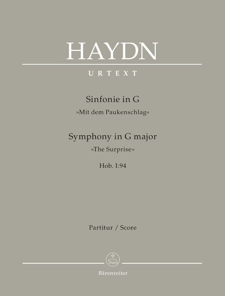 Symphony In G Major (Surprise), Hob. I:94 / edited by Robert Von Zahn.