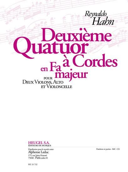 Deuxieme Quatuor A Cordes En Fa Majeur.