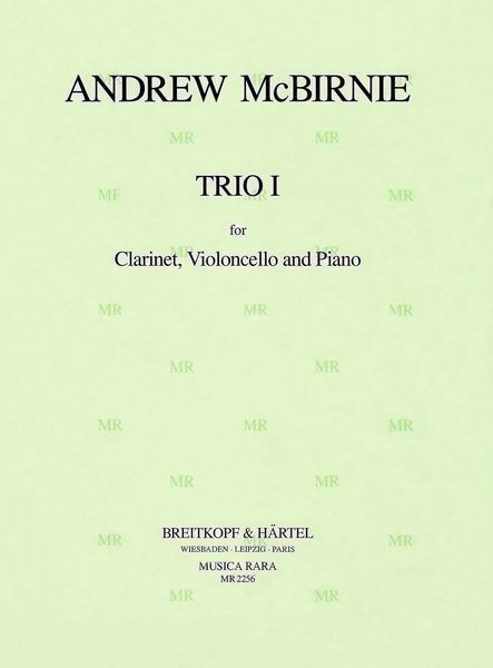 Trio I : For Clarinet, Violoncello and Piano (1988).