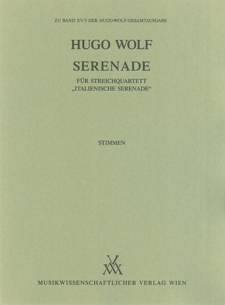 Serenade : Für Streichquartett / Set Of Parts.