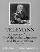 Concerto C-Dur : Für Altblockflöte, Streicher und Basso Continuo / edited by Bernhard Päuler.