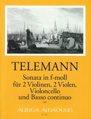 Sonata In F-Moll : Für 2 Violinen, 2 Violen, Violoncello und Basso Continuo / Ed. Harry Joelson.