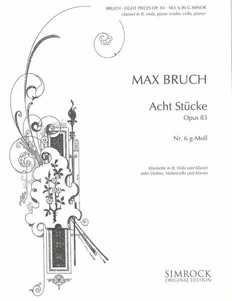 8 Pieces, Op. 83 : For Violin (Or Clarinet), Viola (Or Violoncello) & Piano - No. 6 In G Minor.