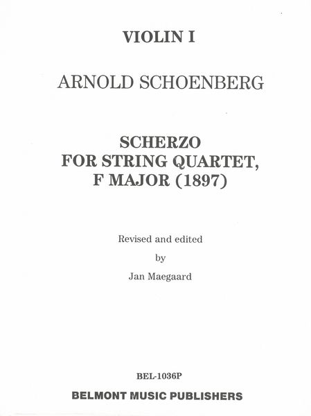 Scherzo In F Major (1897) : For String Quartet.