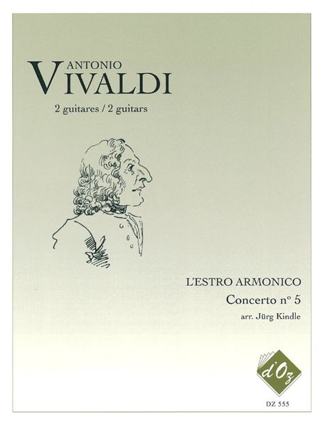 L' Estro Armonico, Concerto No. 5, RV 519 : For 2 Guitars / Kindle, Jürg. Intermédiaire.
