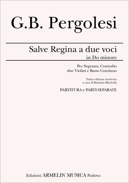 Salve Regina A Due Voci In Do Minore.