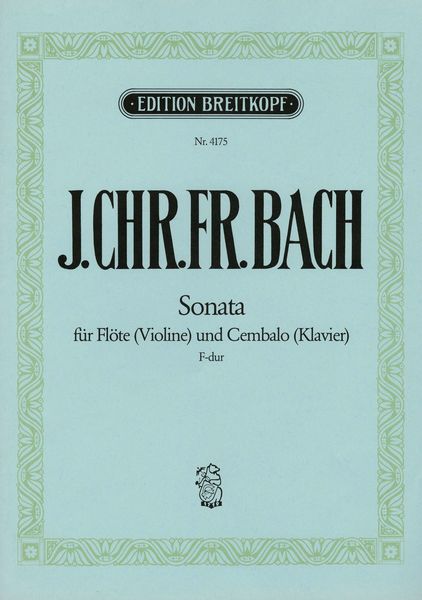 Sonata F-Dur : Für Flöte und Cembalo.