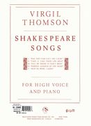 Shakespeare Songs : For High Voice.