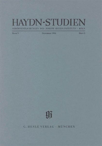 Haydn-Studien, December 1984.