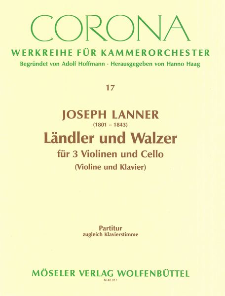 Ländler und Walzer : Für 3 Violinen und Cello.