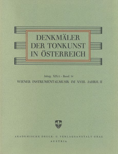 Wiener Instrumentalmusik Vor und Um 1750, Band 2.