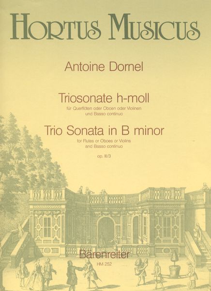 Trio Sonata In B Minor, Op. 3/3 : For 2 Flutes and Basso Continuo.