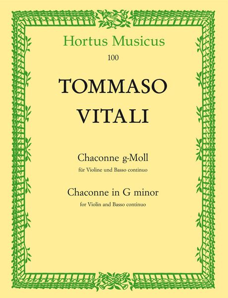 Chaconne In G Minor : For Violin and Basso Continuo.