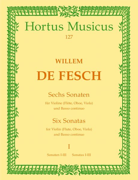 Six Sonatas : For Violin and Basso Continuo - Vol. 1.
