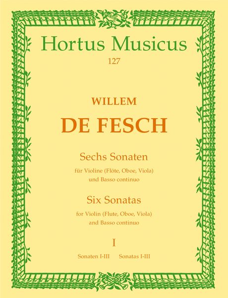 Six Sonatas : For Violin and Basso Continuo - Vol. 1.
