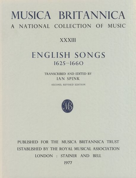 English Songs, 1625-1660.