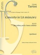 Concerto In la Minore D 115 : Per Violino, Archi E Basso Continuo.
